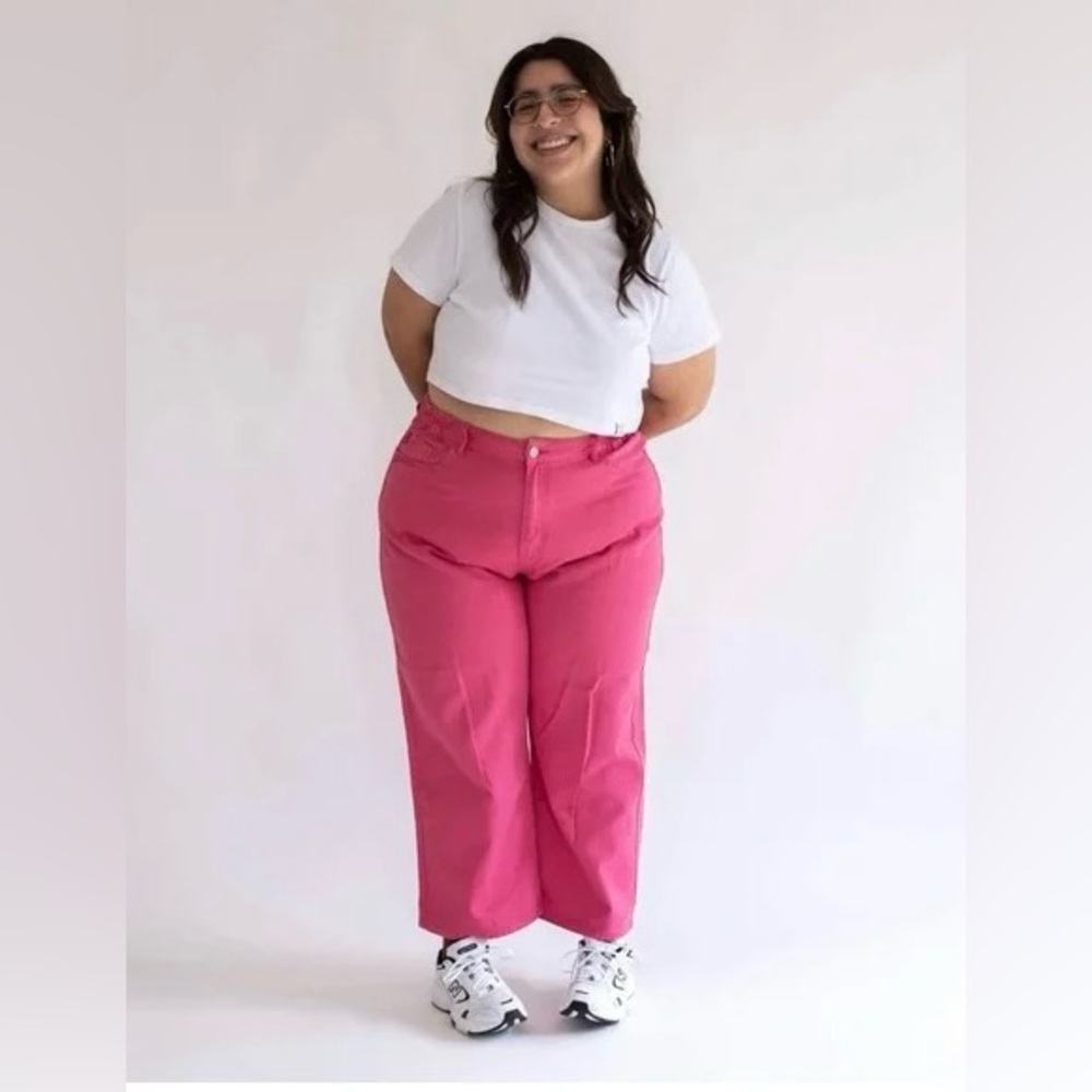 Shiny By Nature - Solving the Jeans Problem Jeans in Flamingo, Size L